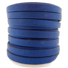 Trendy flache Kordel, Satin, blau 5x2mm